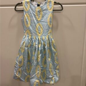 Oscar de la Renta Girls Dress sz 10 - Blue and Yellow